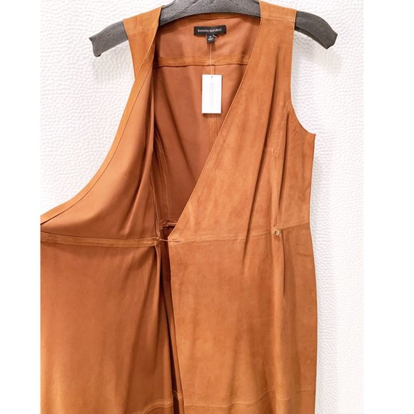 NWT Banana Republic Suede Leather Dress - Picture 5 of 8